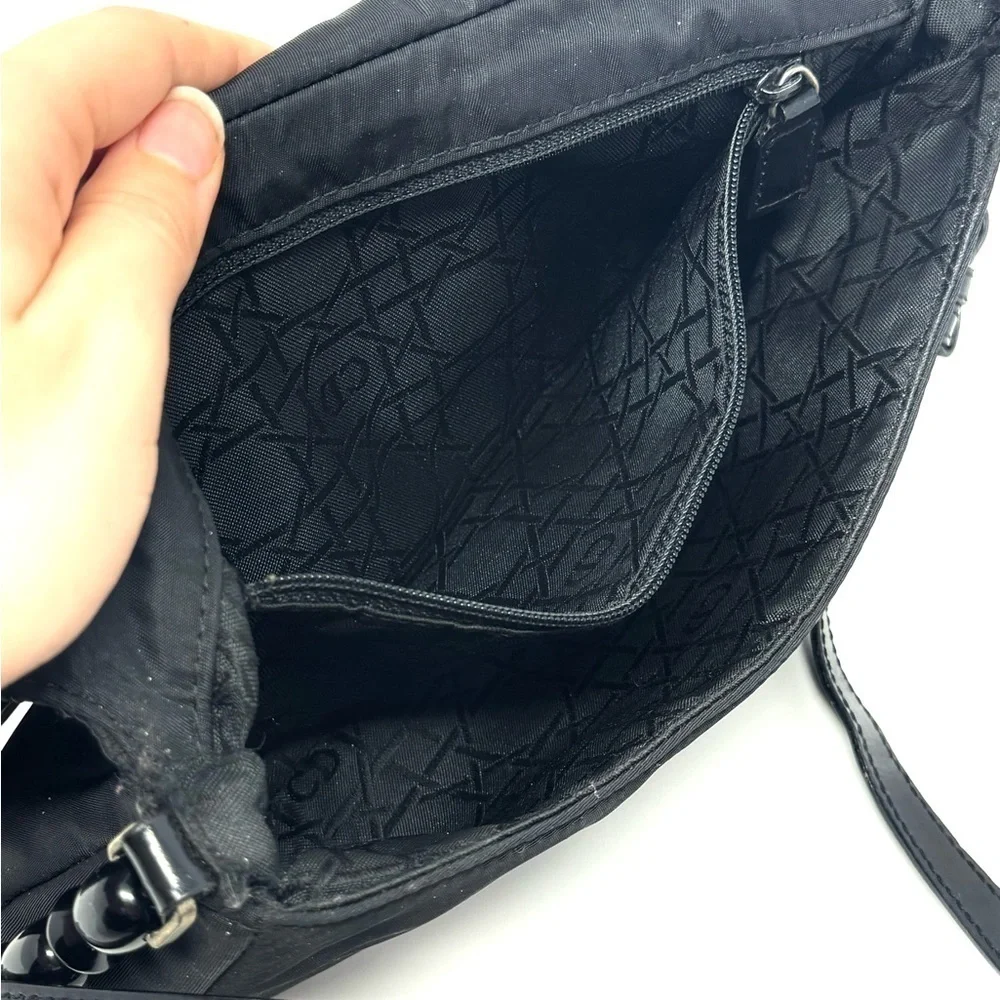 Christian Dior Vintage Black Malice Nylon Bag – Resin Beaded Strap, Galliano Era - Picture 9 of 10
